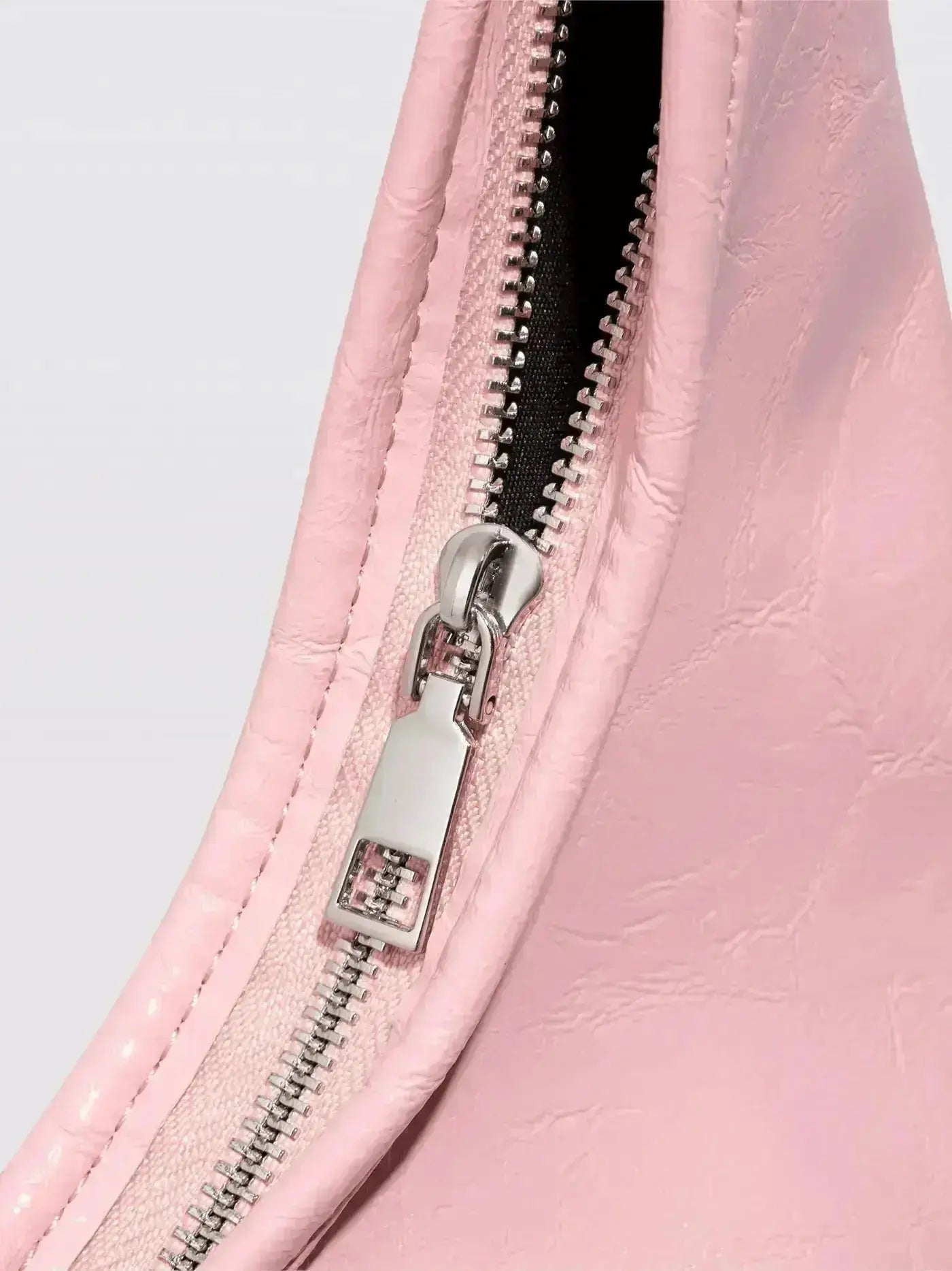 Distressed Leather Hobo Tote with Mini Pouch
