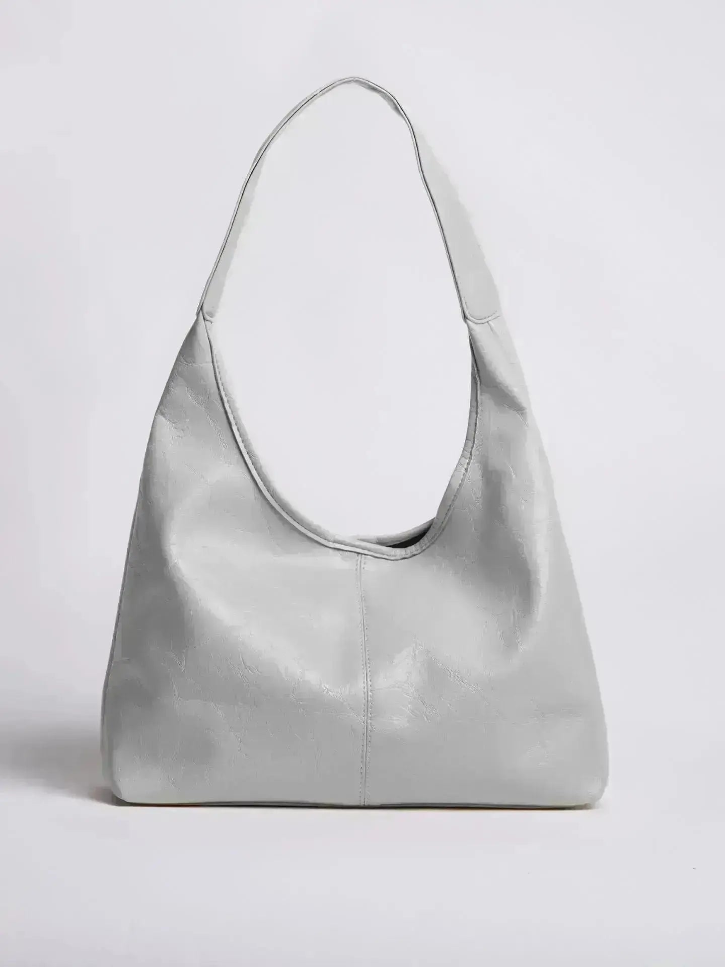 Distressed Leather Hobo Tote with Mini Pouch
