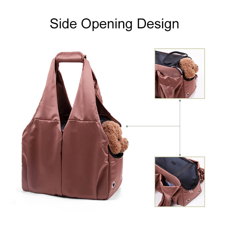 Soft Mesh Pet Carrier Tote with Side Opening