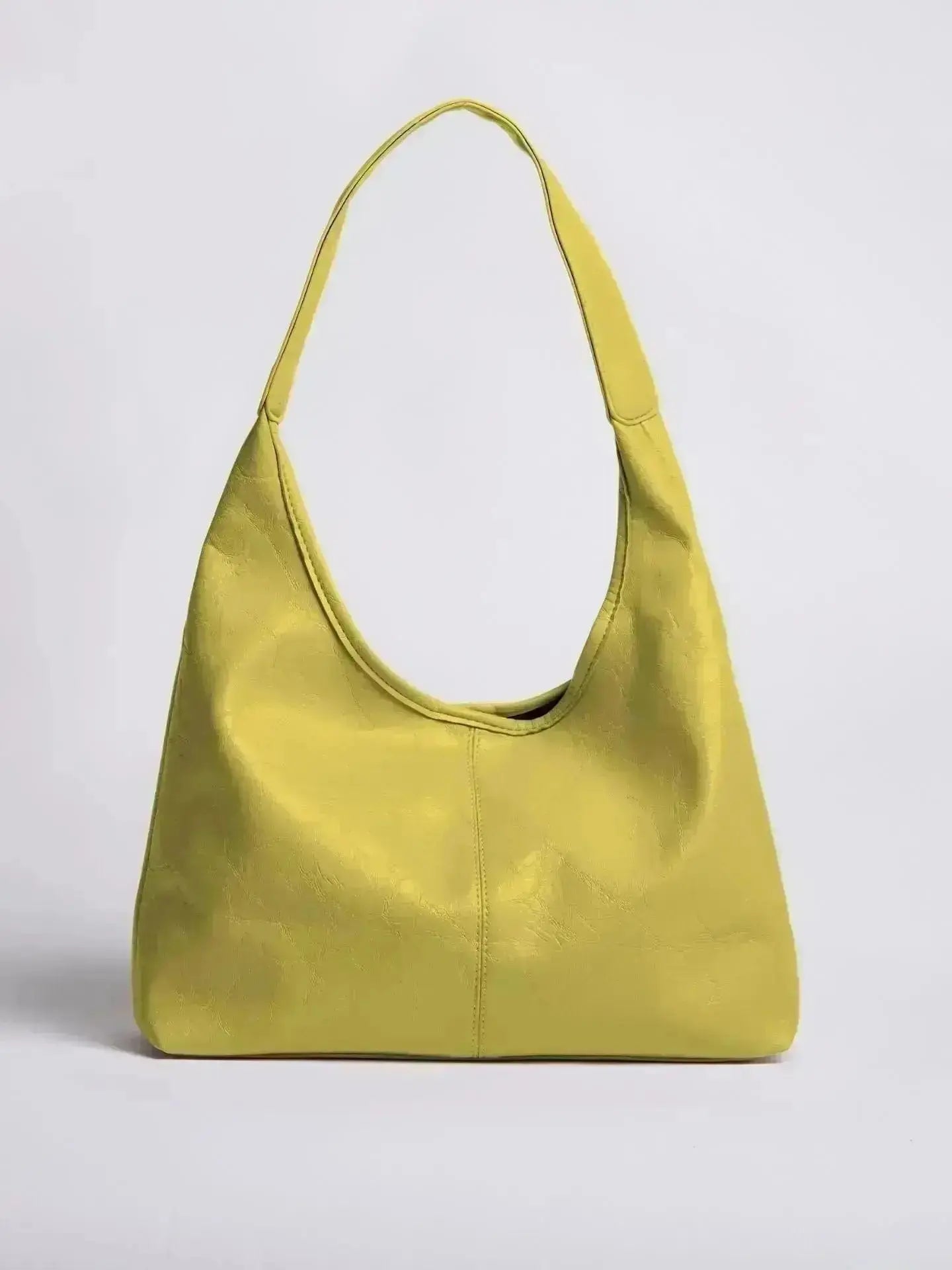 Distressed Leather Hobo Tote with Mini Pouch