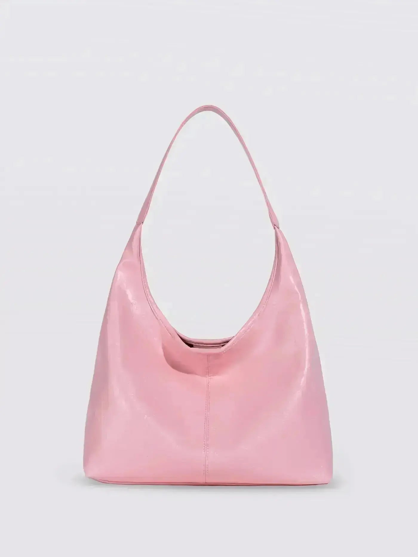 Distressed Leather Hobo Tote with Mini Pouch