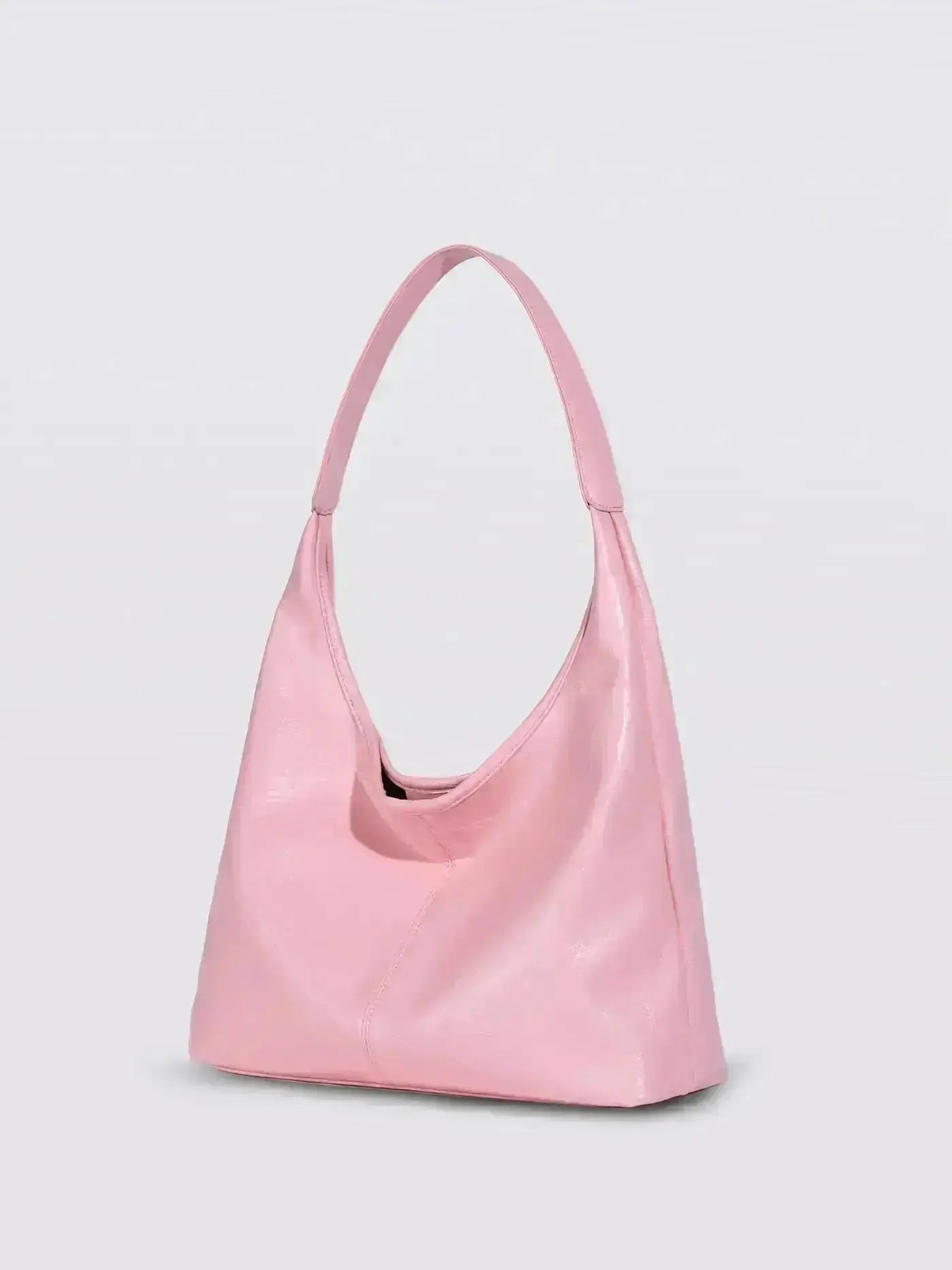 Distressed Leather Hobo Tote with Mini Pouch