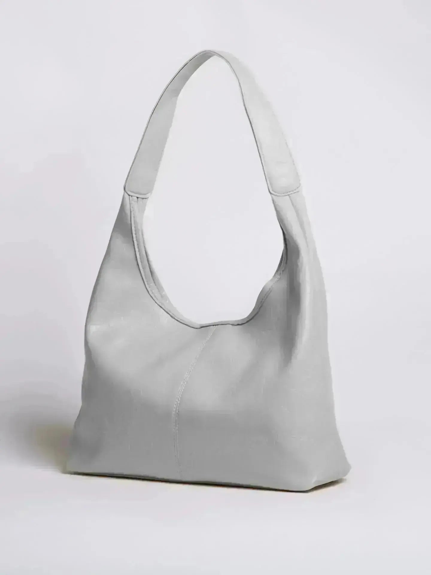 Distressed Leather Hobo Tote with Mini Pouch