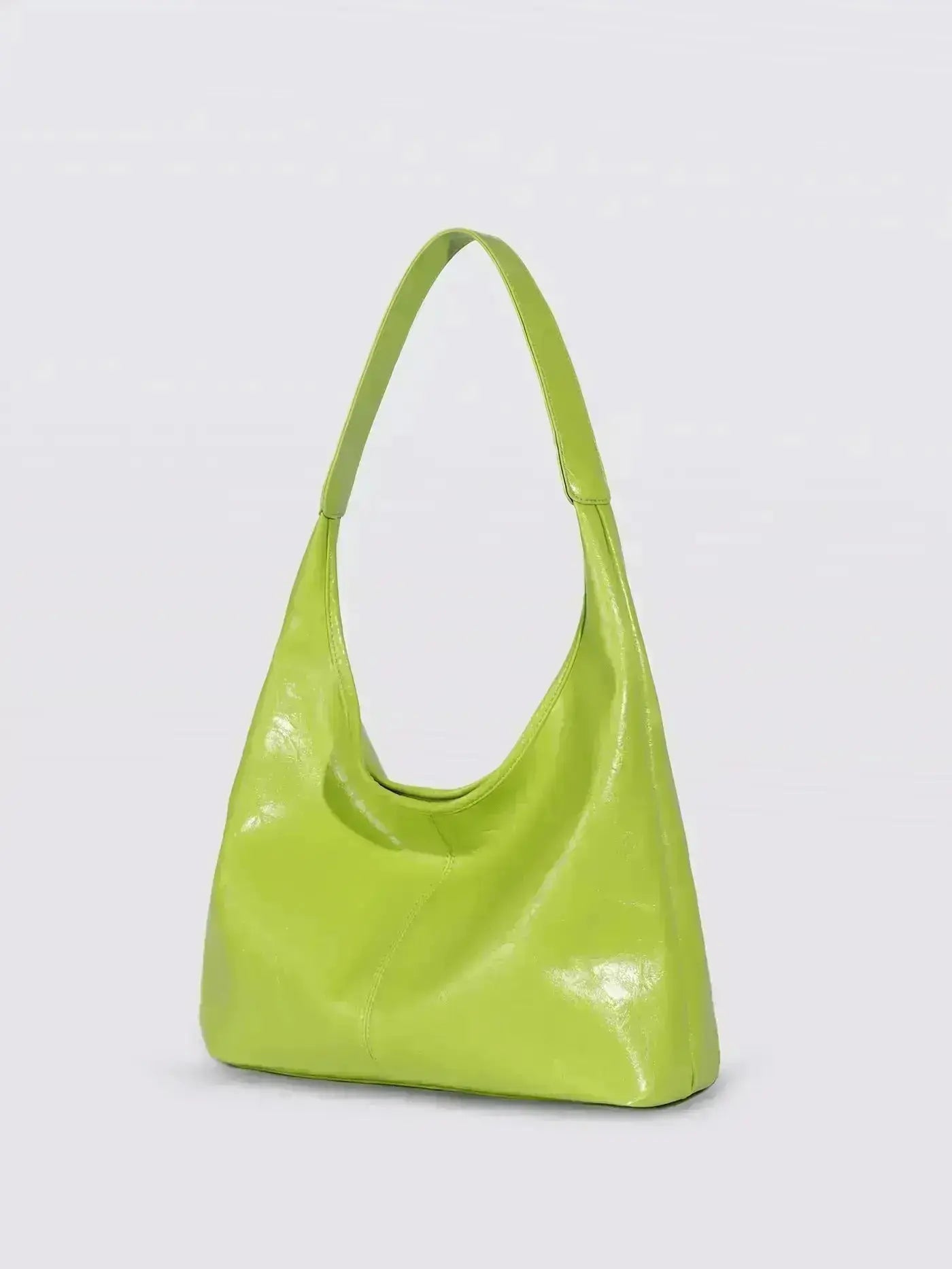 Distressed Leather Hobo Tote with Mini Pouch