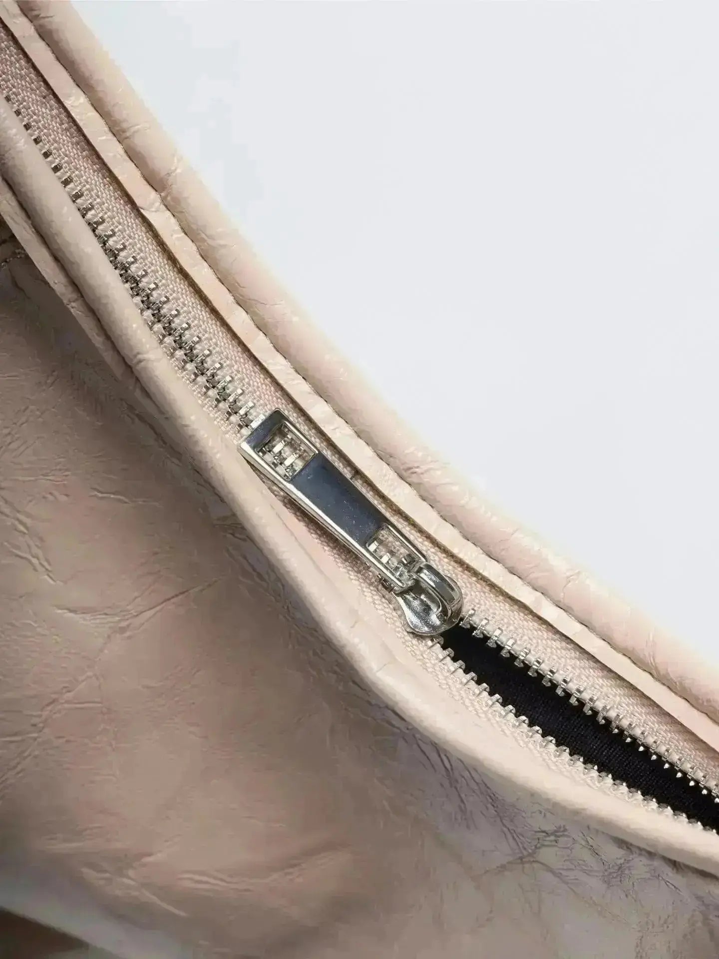 Distressed Leather Hobo Tote with Mini Pouch