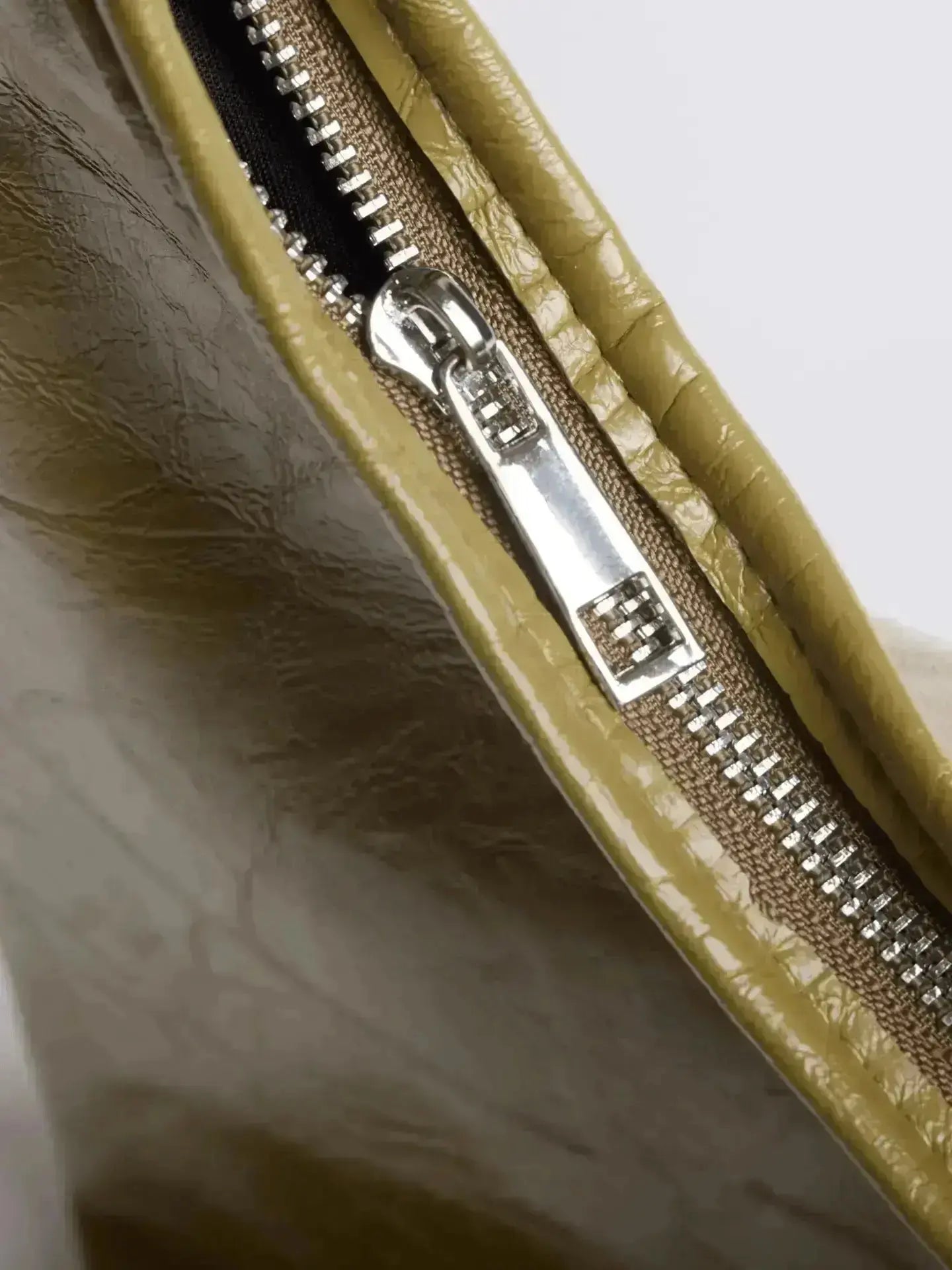 Distressed Leather Hobo Tote with Mini Pouch
