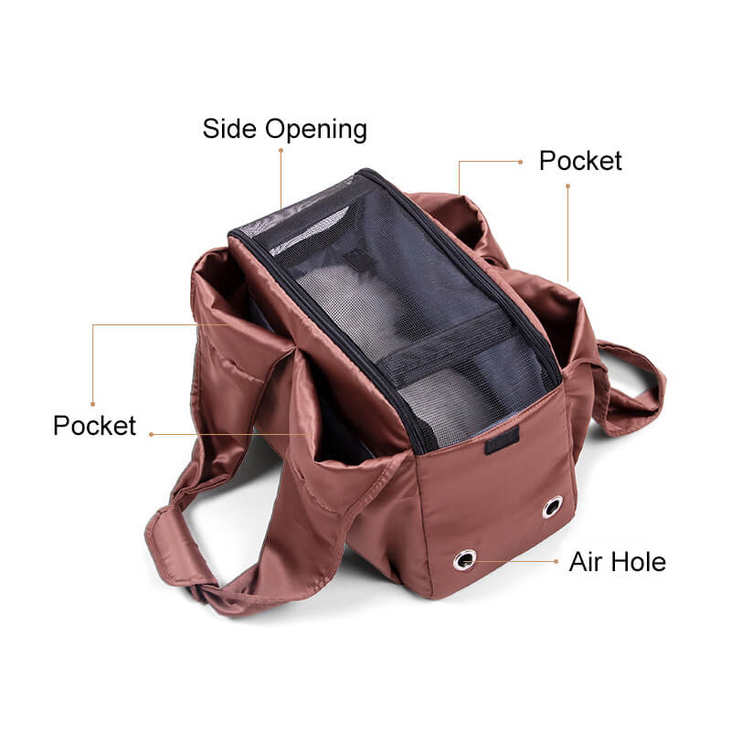 Soft Mesh Pet Carrier Tote with Side Opening