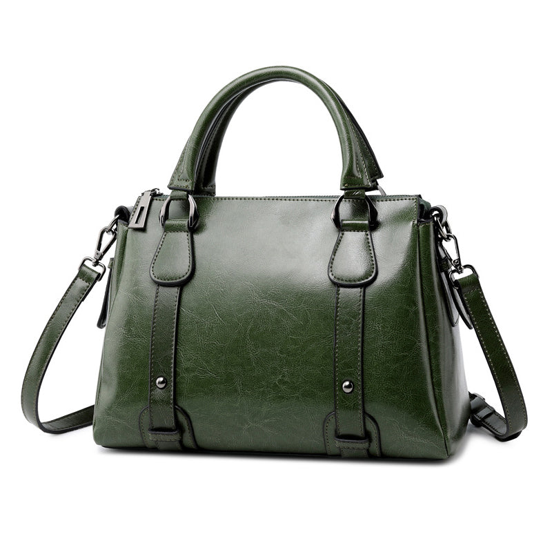 Top Grain Leather Satchel with Dual Handles