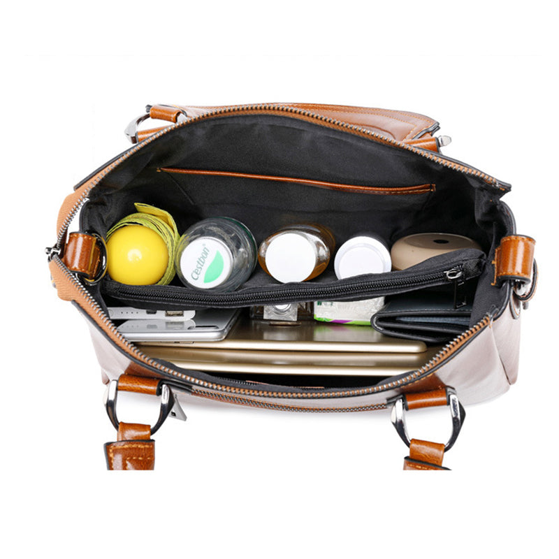 Top Grain Leather Satchel with Dual Handles