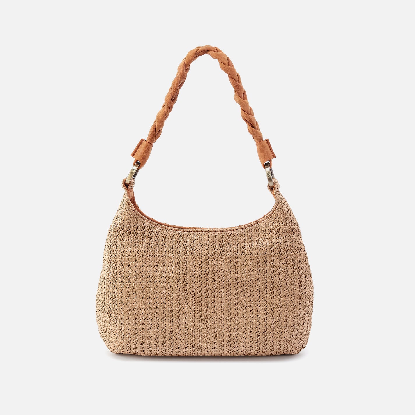 Woven Straw Shoulder Bag with Braided Strap